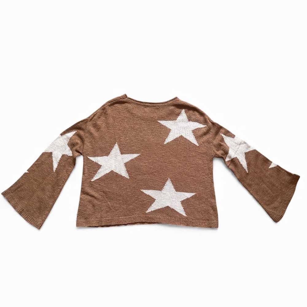 Altar’d State Star Brown Sweater Size XS - Picture 2 of 4
